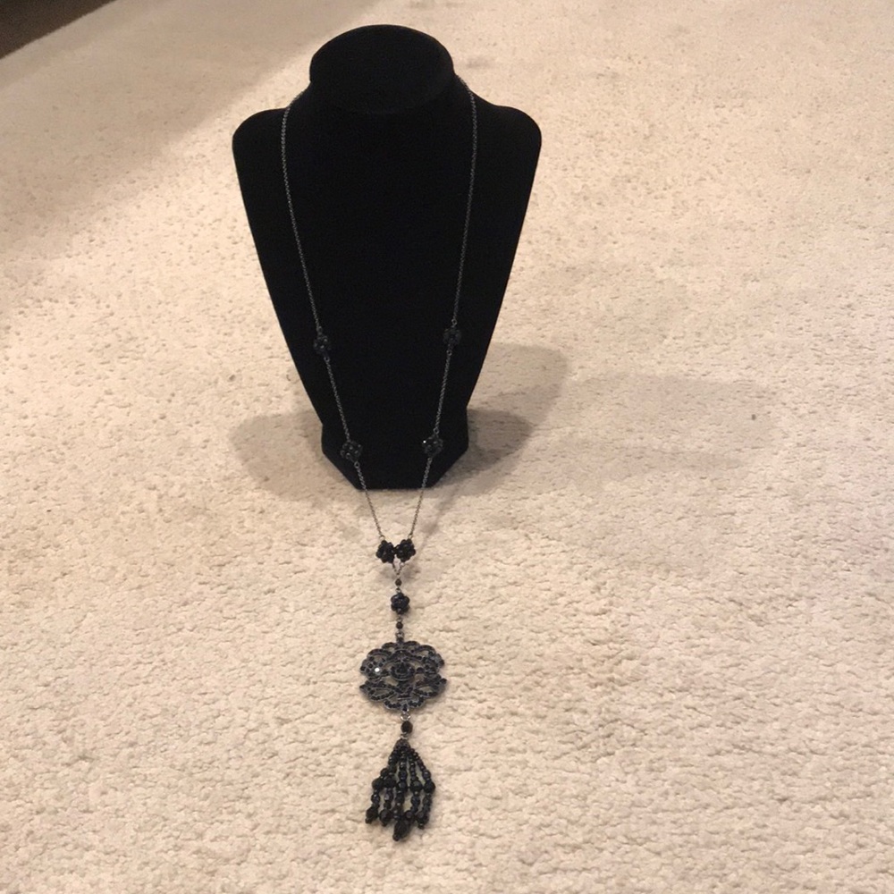Black beaded necklace